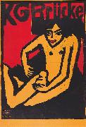 Ernst Ludwig Kirchner KG Brucke (Ausstellungsplakat der Galerie Arnold in Dresden) Sweden oil painting artist